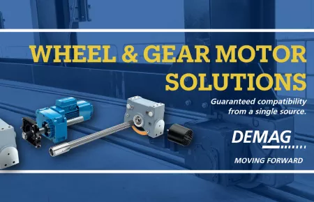 Demag Wheel and Gear Motor solutions are designed to be compatible