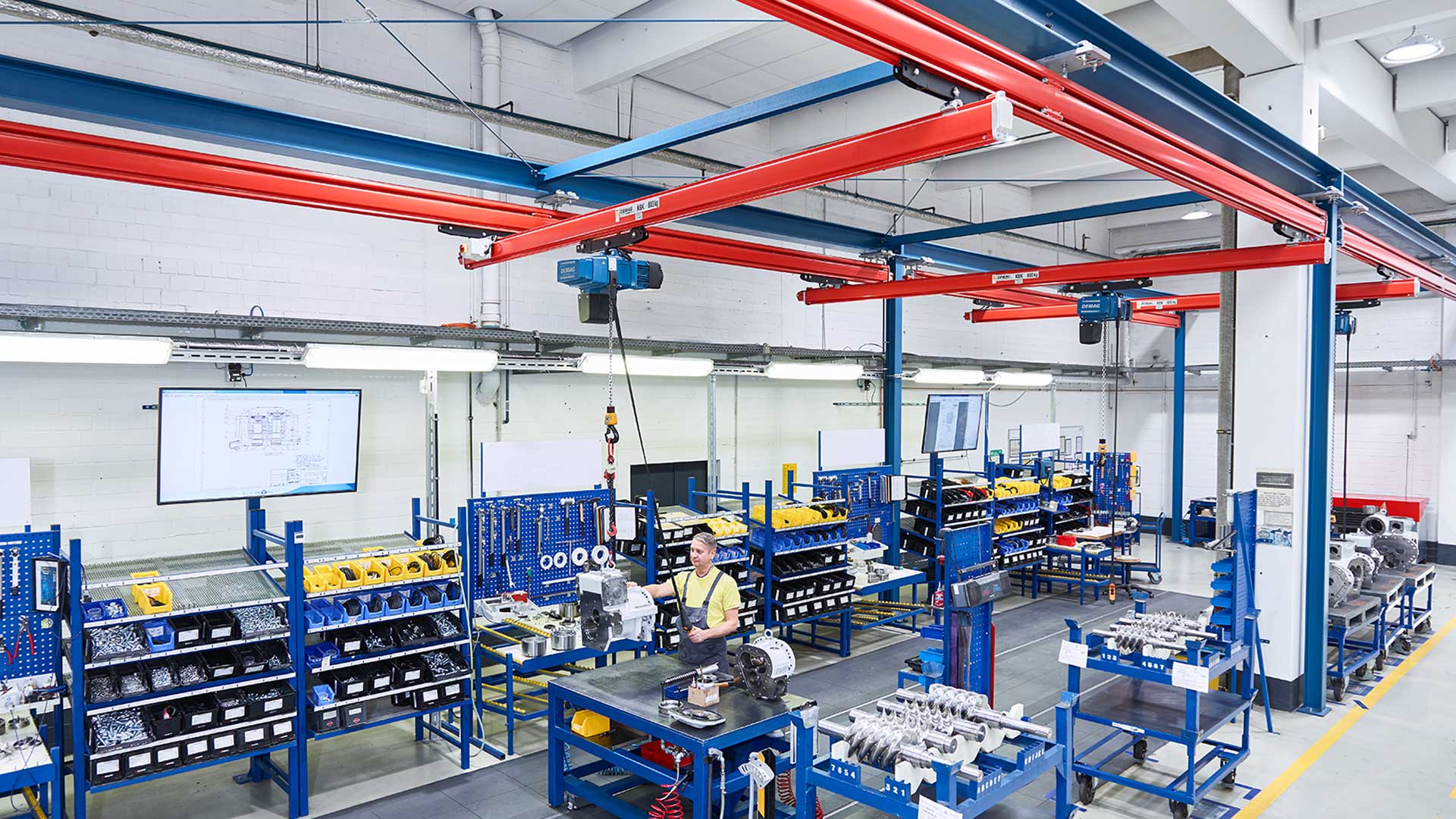 Workstation crane system