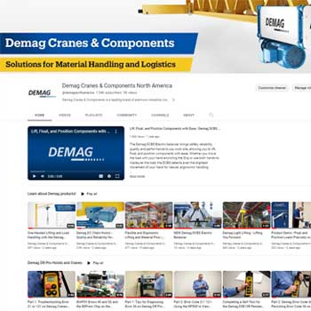 Demag Cranes North America YouTube Channel