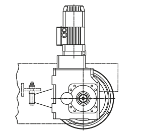 DWS wheel set in hollow profile section/as a corner-bearing travel unit