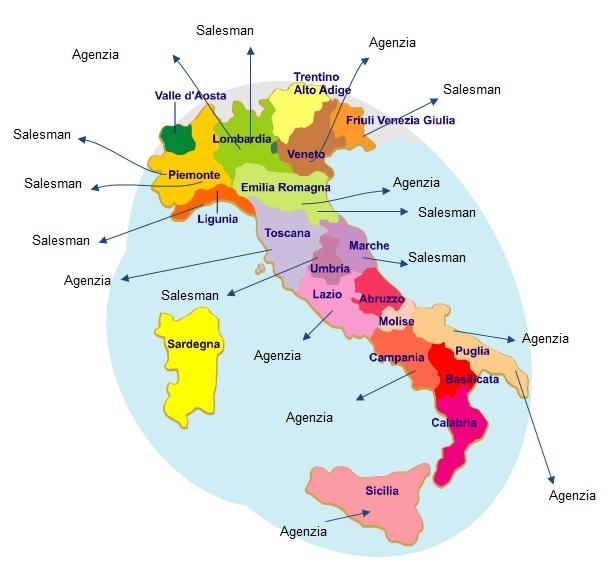 SALES NETWORK IN ITALY MAP