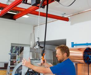 Maximum lifting height with a DC-Com chain hoist
