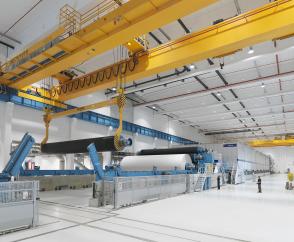 Manuseio de bobinas vazias