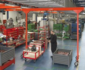 EVP-KBK single-girder full-portal crane – flexible crane solution on wheels