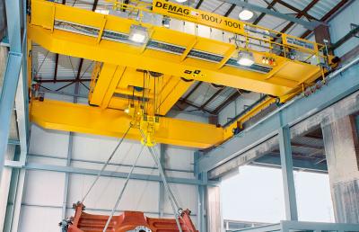 Maximum precision thanks to Dedrive Pro frequency inverters: large components being turned by cranes