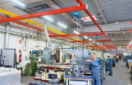 KBK single-girder suspension cranes