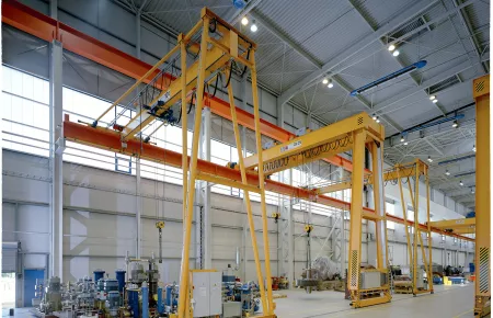 Double-girder semi-portal cranes