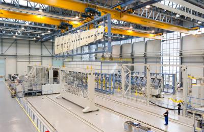 Process cranes for aircraft assembly