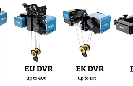 The Demag DVR rope hoist has 4 configurations to meet your requirements. 
