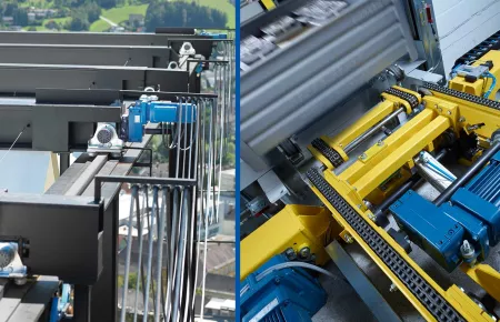 Demag drive solutions are used in diverse applications like conveyors and moveable roofs