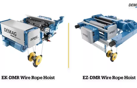 Single girder (EK) DMR wire rope hoist and Double girder (EZ) DMR wire rope hoist