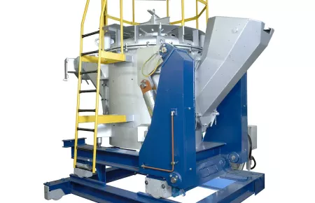 Furnace Casting Car to deliver molten metals uses Demag Drive Technology components for travel.