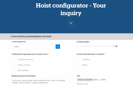 Hoist Konfigurator